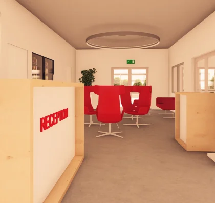 Vizualizace interiéru showroomu Toyota