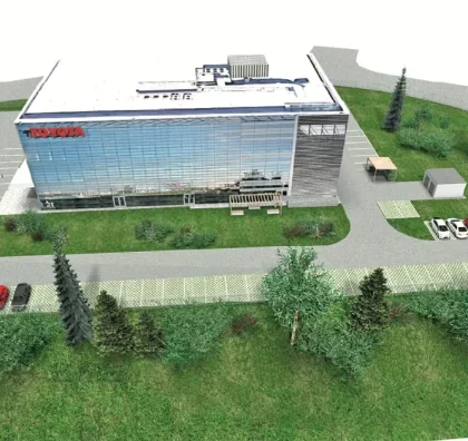 Architektonická vizualizace showroomu
