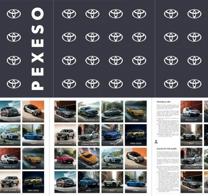 Pexeso s modely vozů Toyota